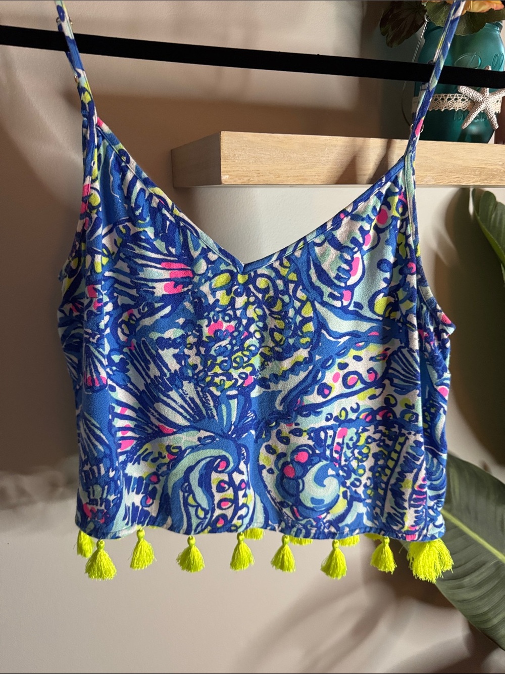 🌸 Lilly Pulitzer Ramona crop top in Brilliant Blue Ceviche
